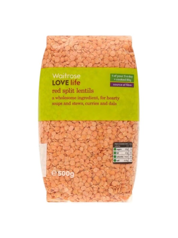 Waitrose Wholesome Red Lentils 500g