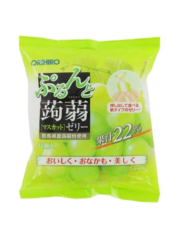 Orihiro Konnyaku Jelly Pouch Muscat 6 pieces