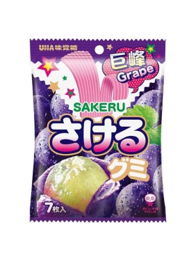 Uha Sakeru Fruit Juice Gummy Grape Flavour 7 pieces