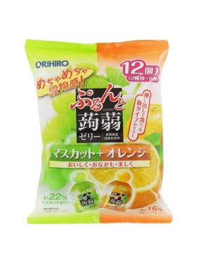Orihiro Konnyaku Jelly Muscatandorange 12 pieces