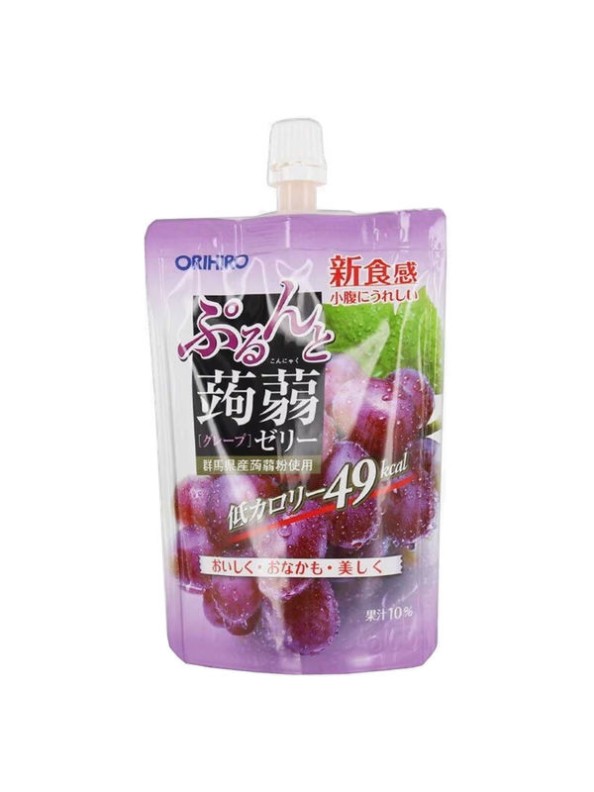 Orihiro Konnyaku Jelly Stand Pouch Grape 130g