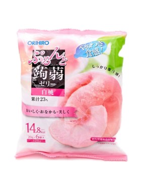 Orihiro Konjac Jelly Pouch White Peach 20g x 6 pieces