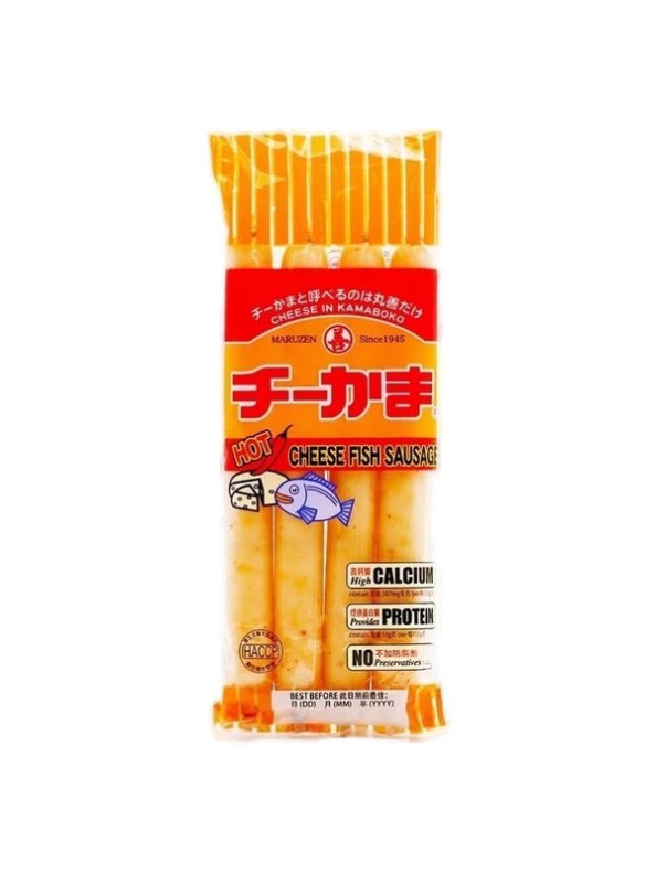 Maruzen Hot Cheese Fish Sausage Ibaraki 26g x 4 pieces