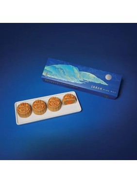 Wing Wah Cake Shop White Lotus Seed Paste Mooncake with Egg Yolk (4 pieces)