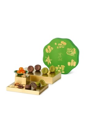 Island Shangri La Hotel Hong Kong Ming Pavilion Pistachio Duo Mooncakes (6 pieces)