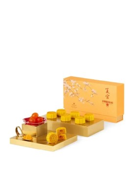 Island Shangri La Hotel Hong Kong Summer Palace Mini Deluxe Molten Lava Milk Custard Mooncakes (8 pieces)