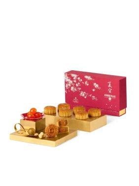 Island Shangri La Hotel Hong Kong Summer Palace Mini White Lotus Seed Paste with Egg Yolk Mooncakes (8 pieces)