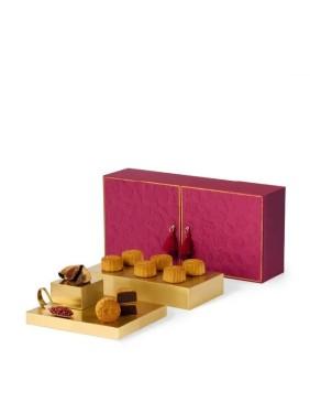 Island Shangri La Hotel Hong Kong Summer Palace Mini Red Bean Paste with Rare 80 Year Dried Tangerine Peel Collector Gift Box (8 pieces)