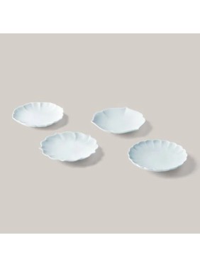 The Peninsula Hotel Hong Kong Celadon-Glazed Porcelain Foliage Plate Set (4 pieces)