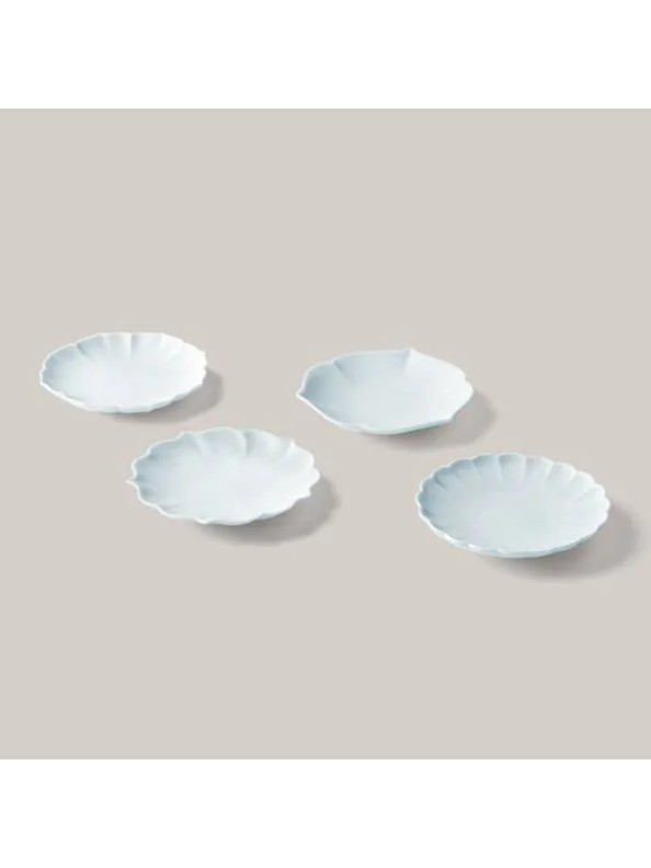 The Peninsula Hotel Hong Kong Celadon-Glazed Porcelain Foliage Plate Set (4 pieces)