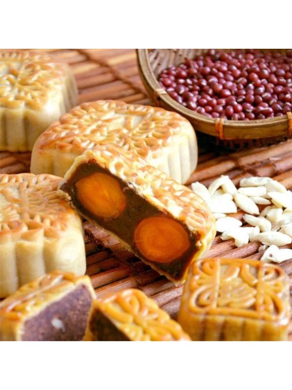 Pat Chun Aged Tangerine Peel Red Bean Paste Mooncake with 2 Yolks (1 piece)