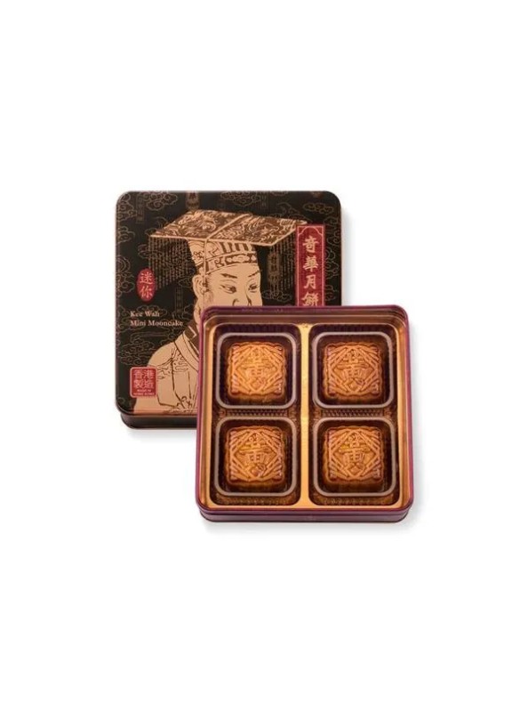 Kee Wah Bakery Supreme Mini Golden Lotus Seed Paste Mooncake with Yolk (4 pieces)