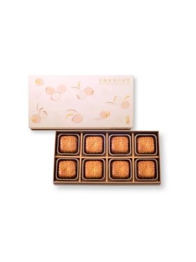 Kee Wah Bakery Maltitol Low Sugar Mini White Lotus Seed Paste Mooncake with Yolk (8 pieces)