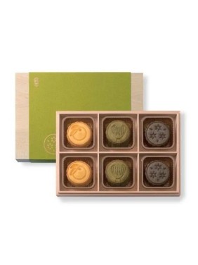 Kee Wah Bakery Assorted Mochi Custard Mooncake (6 pieces)