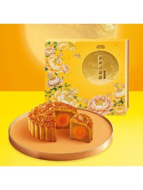 Café de Coral White Lotus Seed Paste Mooncake with Two Egg Yolks (4 pieces)