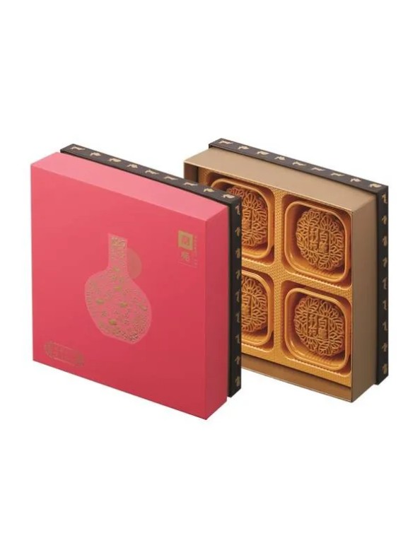 Lei Garden White Lotus Seed Paste Mooncake with Double Yolks (4 pieces)