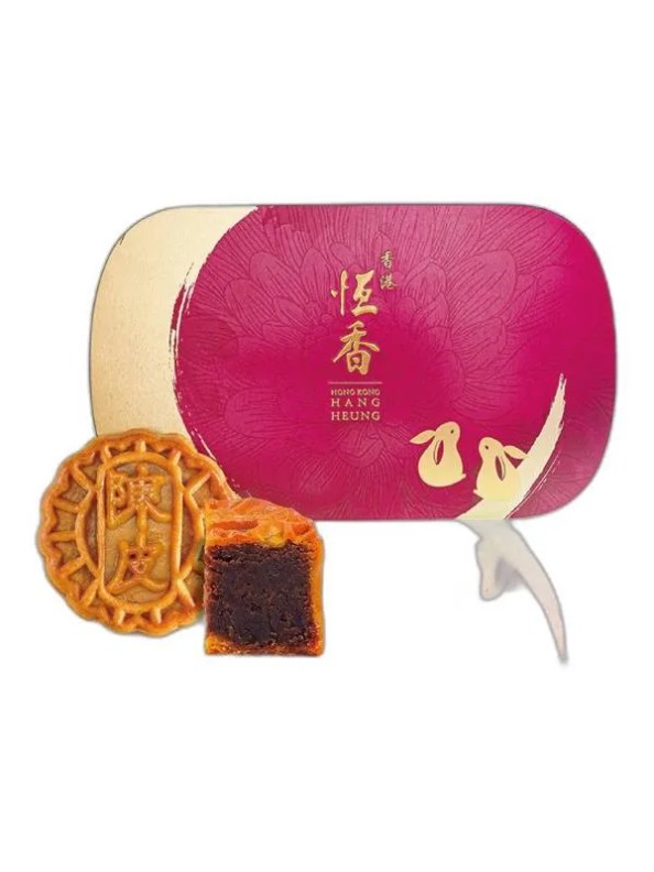 Hang Heung Cake Shop Mini Red Bean Paste Mooncake with Mandarin Peel (6 pieces)